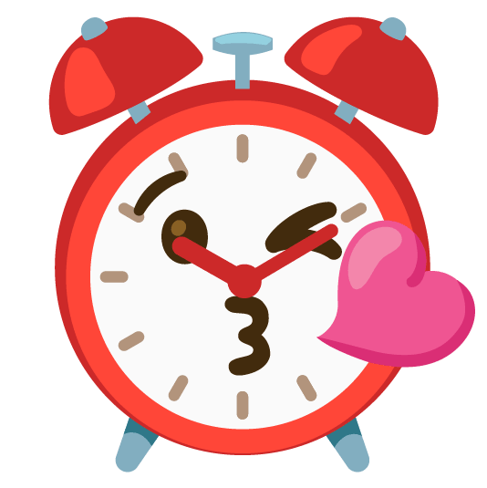 kissing heart alarm clock