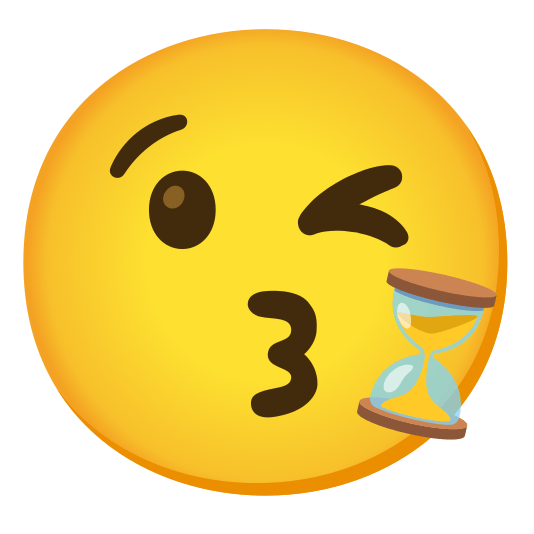 kissing heart hourglass flowing sand