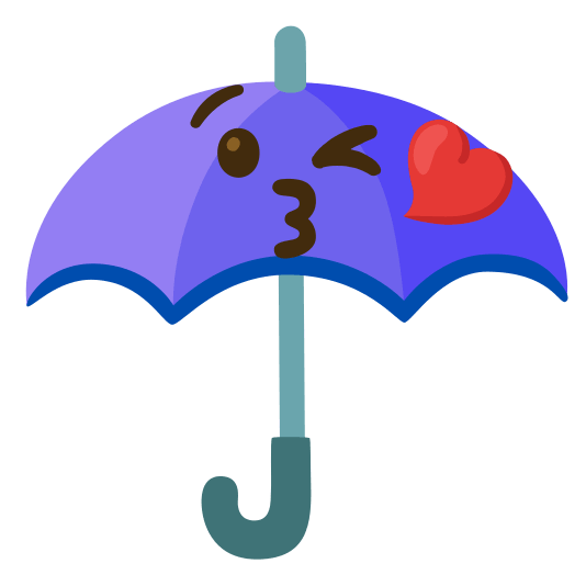 kissing heart umbrella