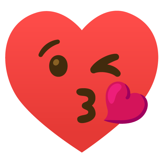 kissing heart hearts