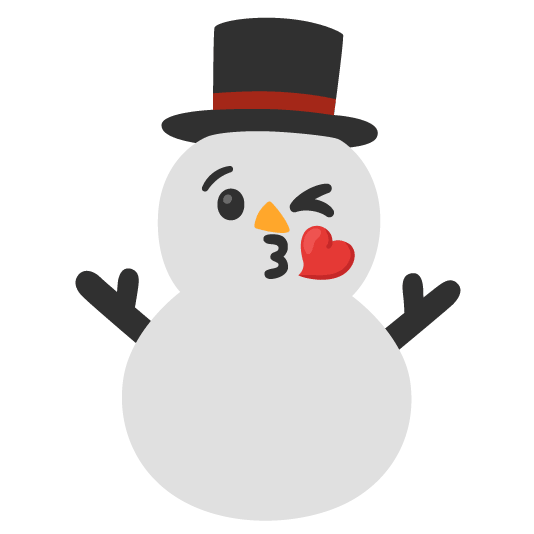 kissing heart snowman without snow
