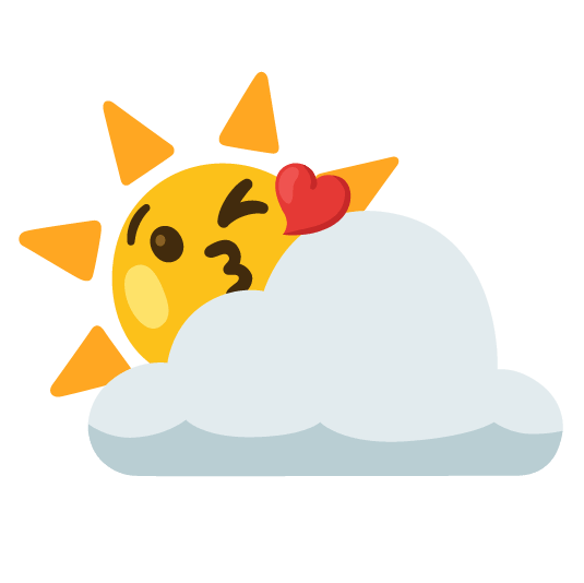 kissing heart partly sunny
