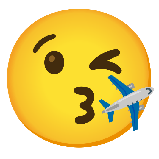 kissing heart airplane