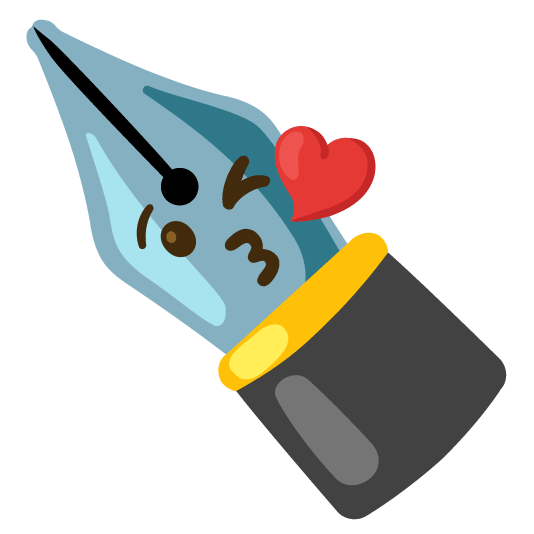 kissing heart black nib