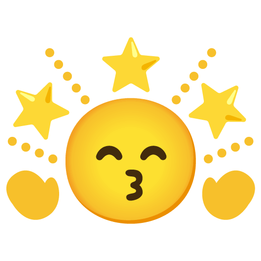 kissing smiling eyes star2