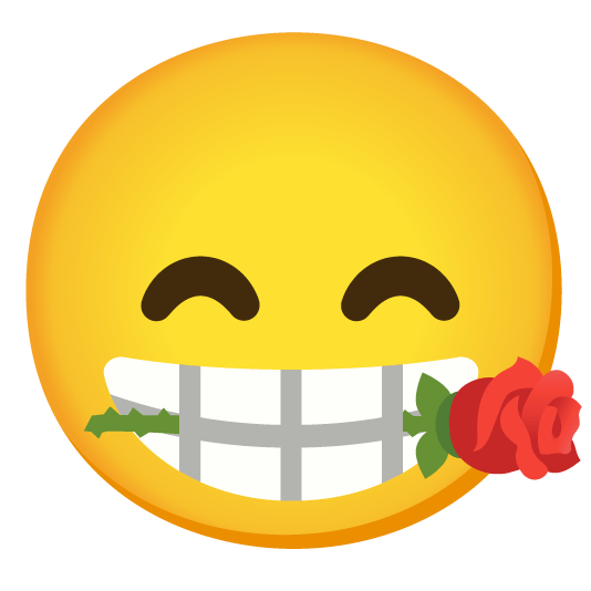 kissing smiling eyes rose