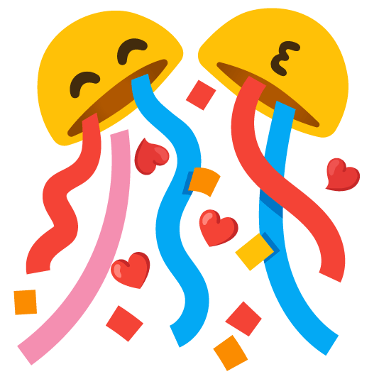 kissing smiling eyes confetti ball