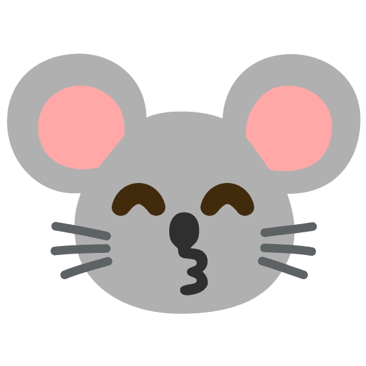 kissing smiling eyes mouse