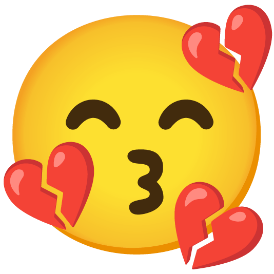 kissing smiling eyes broken heart