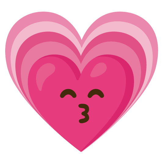 kissing smiling eyes heartpulse