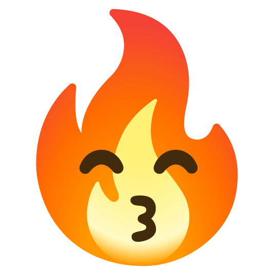 kissing smiling eyes fire