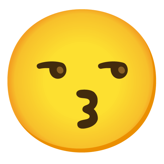 kissing smiling eyes unamused