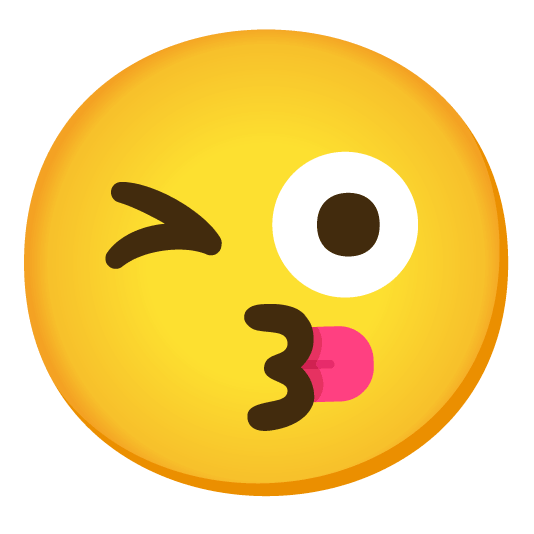 kissing smiling eyes stuck out tongue winking eye