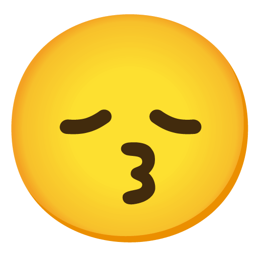 kissing smiling eyes disappointed