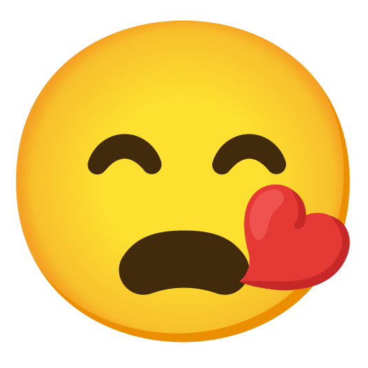 kissing smiling eyes frowning