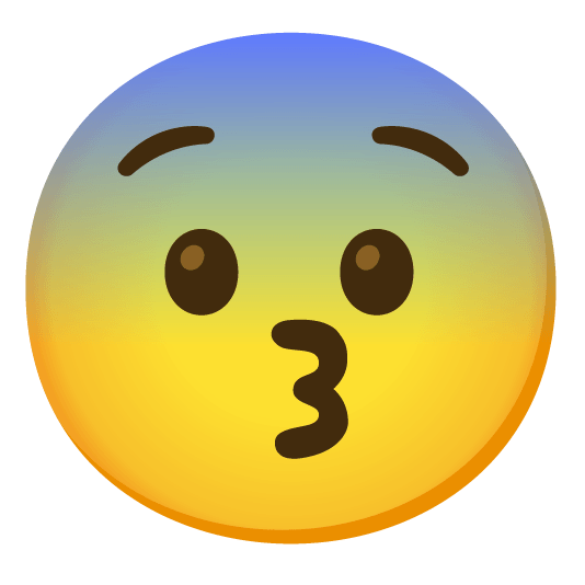 kissing smiling eyes fearful