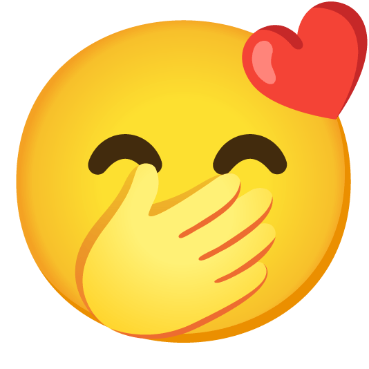 kissing smiling eyes face with hand over mouth