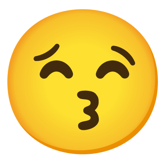 kissing smiling eyes woozy face