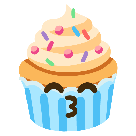 kissing smiling eyes cupcake