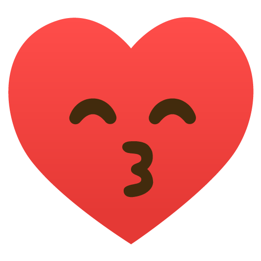 kissing smiling eyes hearts