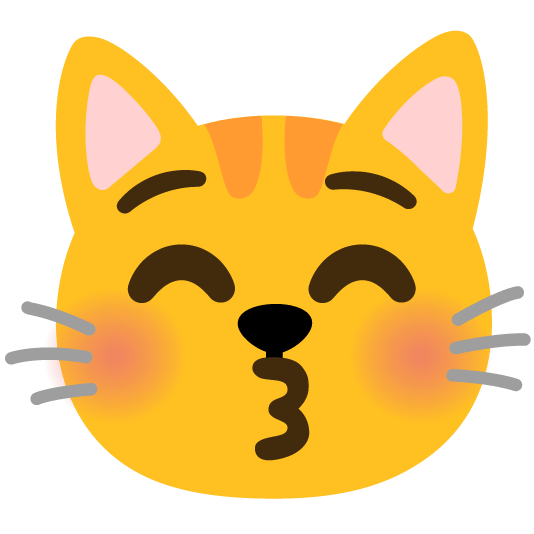 kissing closed eyes cat