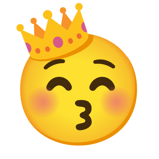kissing closed eyes crown