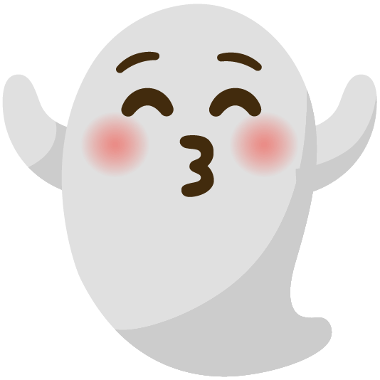 kissing closed eyes ghost