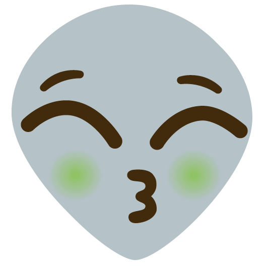 kissing closed eyes alien