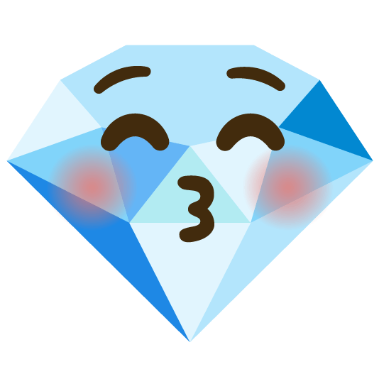 kissing closed eyes gem