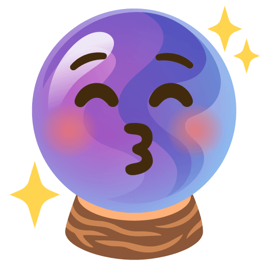 kissing closed eyes crystal ball