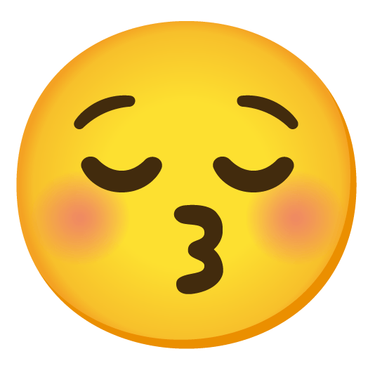 kissing closed eyes relieved