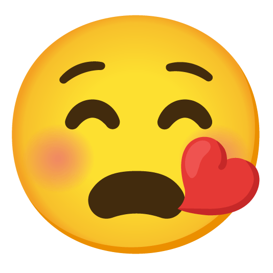 kissing closed eyes frowning