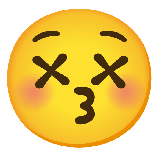 kissing closed eyes dizzy face