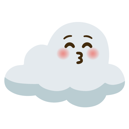 kissing closed eyes cloud