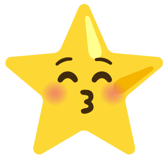 kissing closed eyes star