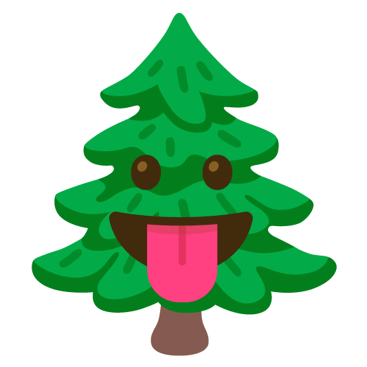 stuck out tongue evergreen tree