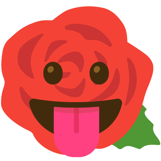 stuck out tongue rose