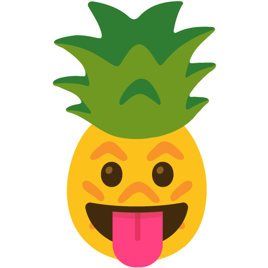 stuck out tongue pineapple