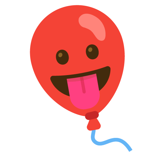 stuck out tongue balloon