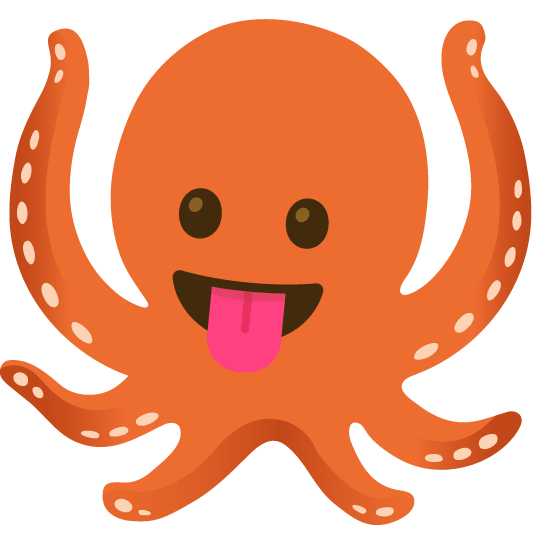 stuck out tongue octopus