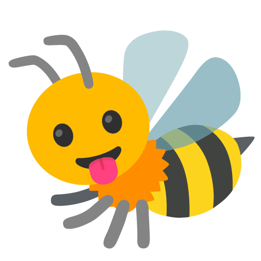 stuck out tongue bee