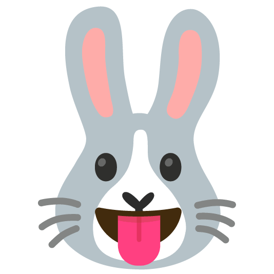 stuck out tongue rabbit