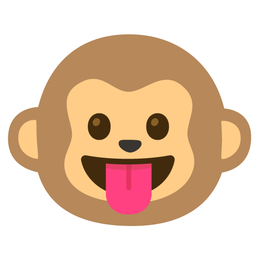 stuck out tongue monkey face