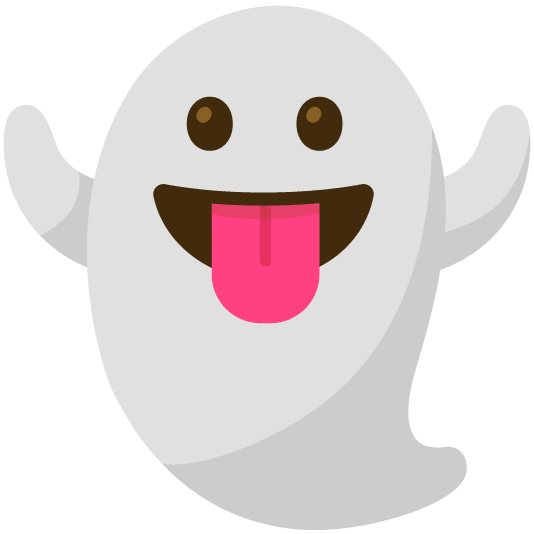 stuck out tongue ghost