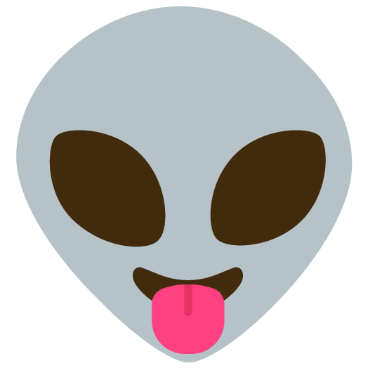 stuck out tongue alien