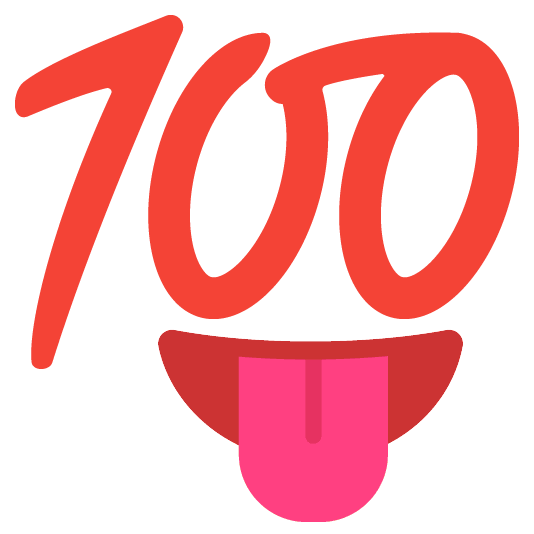 stuck out tongue 100