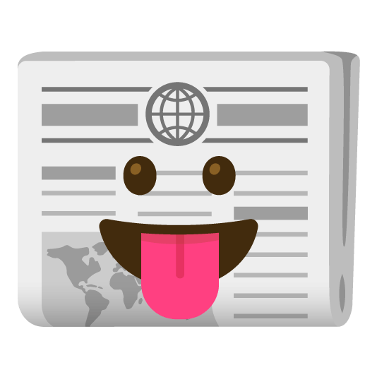 stuck out tongue newspaper