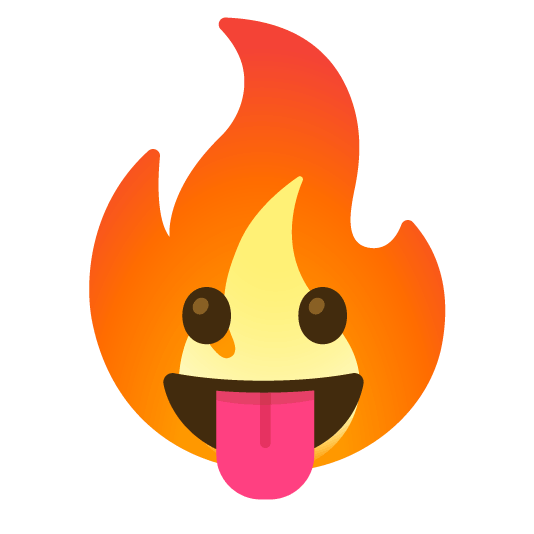 stuck out tongue fire