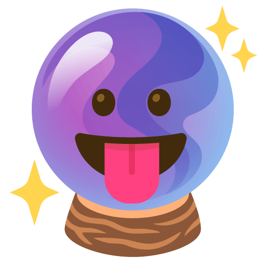 stuck out tongue crystal ball