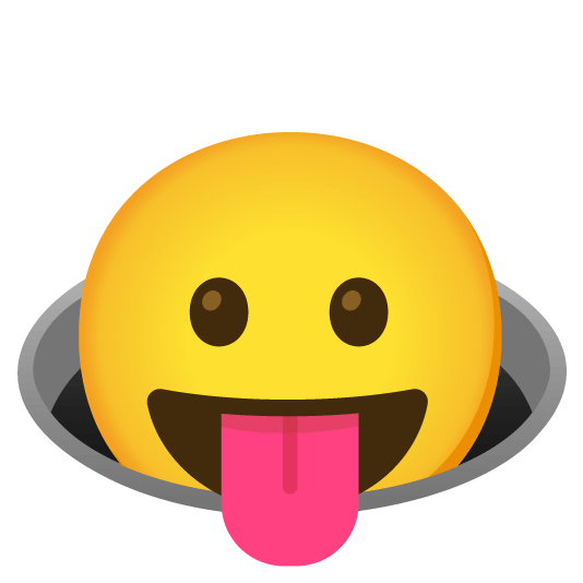 stuck out tongue hole